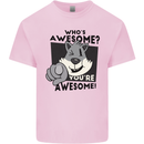 Who's Awesome You're Awesome Funny Mens Cotton T-Shirt Tee Top Light Pink
