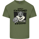 Who's Awesome You're Awesome Funny Mens Cotton T-Shirt Tee Top Military Green