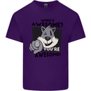 Who's Awesome You're Awesome Funny Mens Cotton T-Shirt Tee Top Purple