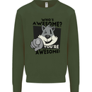 Who's Awesome You're Awesome Funny Mens Sweatshirt Jumper Forest Green