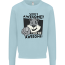 Who's Awesome You're Awesome Funny Mens Sweatshirt Jumper Light Blue