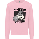 Who's Awesome You're Awesome Funny Mens Sweatshirt Jumper Light Pink