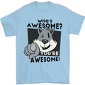 Who's Awesome You're Awesome Funny Mens T-Shirt Cotton Gildan Light Blue