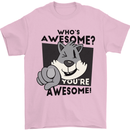 Who's Awesome You're Awesome Funny Mens T-Shirt Cotton Gildan Light Pink