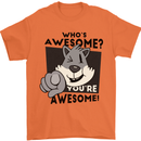 Who's Awesome You're Awesome Funny Mens T-Shirt Cotton Gildan Orange