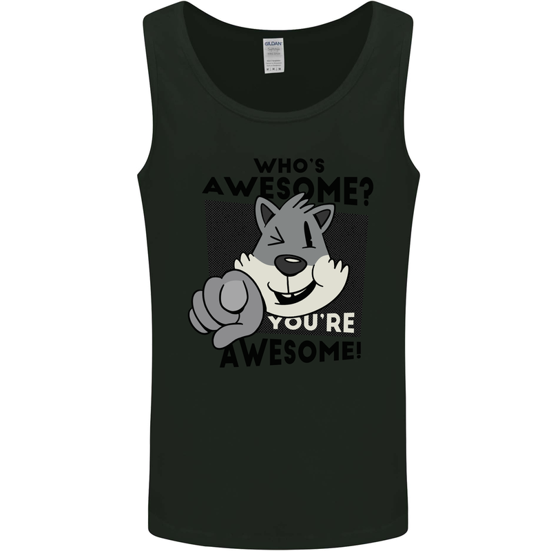 Who's Awesome You're Awesome Funny Mens Vest Tank Top Black