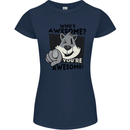 Who's Awesome You're Awesome Funny Womens Petite Cut T-Shirt Navy Blue