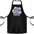 Whoos the Best Dad Funny Fathers Day Owl Cotton Apron 100% Organic Black