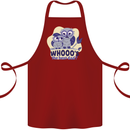 Whoos the Best Dad Funny Fathers Day Owl Cotton Apron 100% Organic Maroon