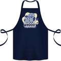 Whoos the Best Dad Funny Fathers Day Owl Cotton Apron 100% Organic Navy Blue