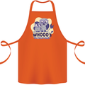Whoos the Best Dad Funny Fathers Day Owl Cotton Apron 100% Organic Orange