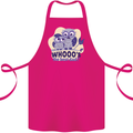 Whoos the Best Dad Funny Fathers Day Owl Cotton Apron 100% Organic Pink