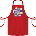 Whoos the Best Dad Funny Fathers Day Owl Cotton Apron 100% Organic Red