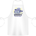Whoos the Best Dad Funny Fathers Day Owl Cotton Apron 100% Organic White