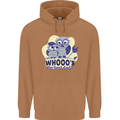 Whoos the Best Dad Funny Fathers Day Owl Mens 80% Cotton Hoodie Caramel Latte