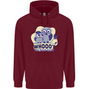 Whoos the Best Dad Funny Fathers Day Owl Mens 80% Cotton Hoodie Maroon