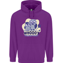 Whoos the Best Dad Funny Fathers Day Owl Mens 80% Cotton Hoodie Purple