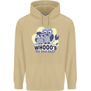 Whoos the Best Dad Funny Fathers Day Owl Mens 80% Cotton Hoodie Sand