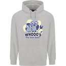 Whoos the Best Dad Funny Fathers Day Owl Mens 80% Cotton Hoodie Sports Grey