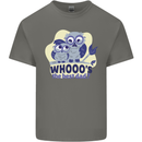 Whoos the Best Dad Funny Fathers Day Owl Mens Cotton T-Shirt Tee Top Charcoal