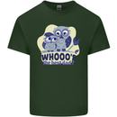 Whoos the Best Dad Funny Fathers Day Owl Mens Cotton T-Shirt Tee Top Forest Green