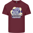 Whoos the Best Dad Funny Fathers Day Owl Mens Cotton T-Shirt Tee Top Maroon