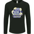 Whoos the Best Dad Funny Fathers Day Owl Mens Long Sleeve T-Shirt Black