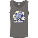 Whoos the Best Dad Funny Fathers Day Owl Mens Vest Tank Top Charcoal