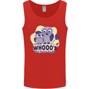 Whoos the Best Dad Funny Fathers Day Owl Mens Vest Tank Top Red