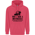 Why I Ride a Motorbike Motorcycle Biker Childrens Kids Hoodie Heliconia