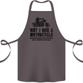 Why I Ride a Motorcycle Biker Funny Bike Cotton Apron 100% Organic Dark Grey