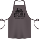 Why I Ride a Motorcycle Biker Funny Bike Cotton Apron 100% Organic Dark Grey