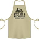 Why I Ride a Motorcycle Biker Funny Bike Cotton Apron 100% Organic Khaki