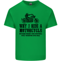 Why I Ride a Motorcycle Biker Funny Bike Mens Cotton T-Shirt Tee Top Irish Green