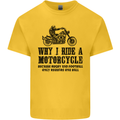 Why I Ride a Motorcycle Biker Funny Bike Mens Cotton T-Shirt Tee Top Yellow