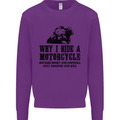 Why I Ride a Motorcycle Biker Funny Bike Mens Sweatshirt Jumper Purple