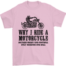 Why I Ride a Motorcycle Biker Funny Bike Mens T-Shirt Cotton Gildan Light Pink