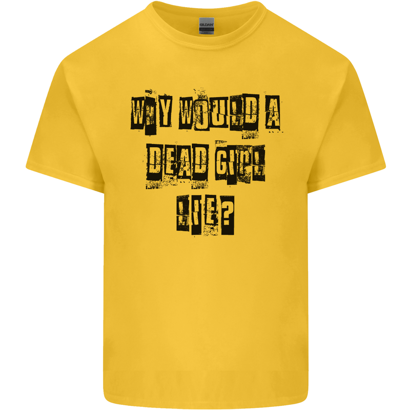Why Would a Dead Girl Lie TV Drama Mens Cotton T-Shirt Tee Top Yellow