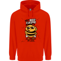 Why? Bee-Cause I'm Cool Funny Bee Childrens Kids Hoodie Bright Red