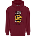 Why? Bee-Cause I'm Cool Funny Bee Childrens Kids Hoodie Maroon