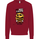 Why? Bee-Cause I'm Cool Funny Bee Kids Sweatshirt Jumper Red