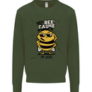 Why? Bee-Cause I'm Cool Funny Bee Mens Sweatshirt Jumper Forest Green