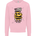 Why? Bee-Cause I'm Cool Funny Bee Mens Sweatshirt Jumper Light Pink