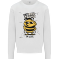 Why? Bee-Cause I'm Cool Funny Bee Mens Sweatshirt Jumper White