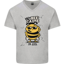 Why? Bee-Cause I'm Cool Funny Bee Mens V-Neck Cotton T-Shirt Sports Grey