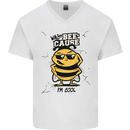 Why? Bee-Cause I'm Cool Funny Bee Mens V-Neck Cotton T-Shirt White