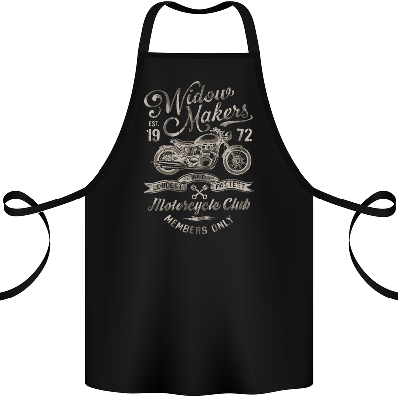 Widowmakers Motorcycle Motorbike Biker Cotton Apron 100% Organic Black