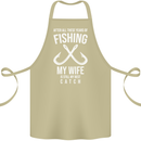Wife Best Catch Funny Fishing Fisherman Cotton Apron 100% Organic Khaki