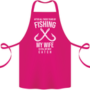 Wife Best Catch Funny Fishing Fisherman Cotton Apron 100% Organic Pink