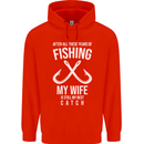 Wife Best Catch Funny Fishing Fisherman Mens 80% Cotton Hoodie Bright Red
